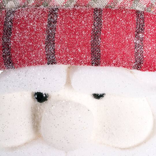 DII® Hanging Foam Santa with Plaid Hat